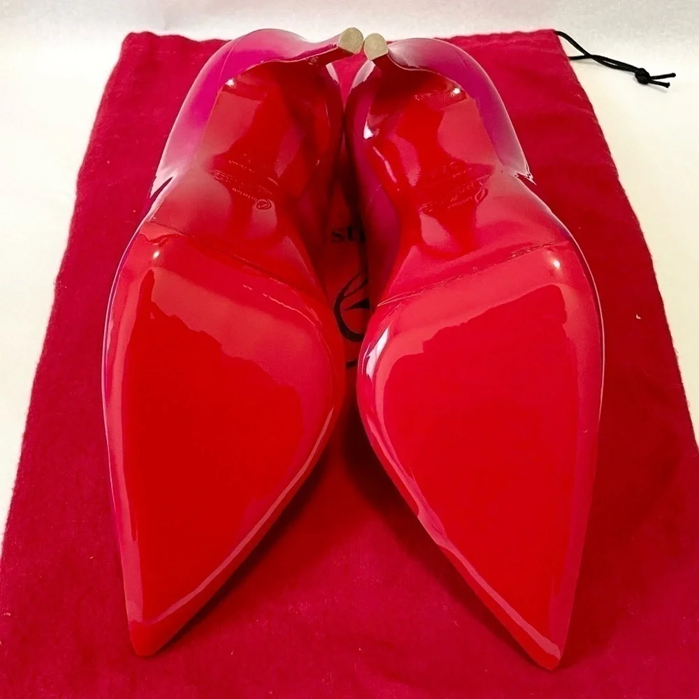 Christian Louboutin So Kate 100mm stiletto, hot pink, patent leather EU38.5 - Picture 6 of 9